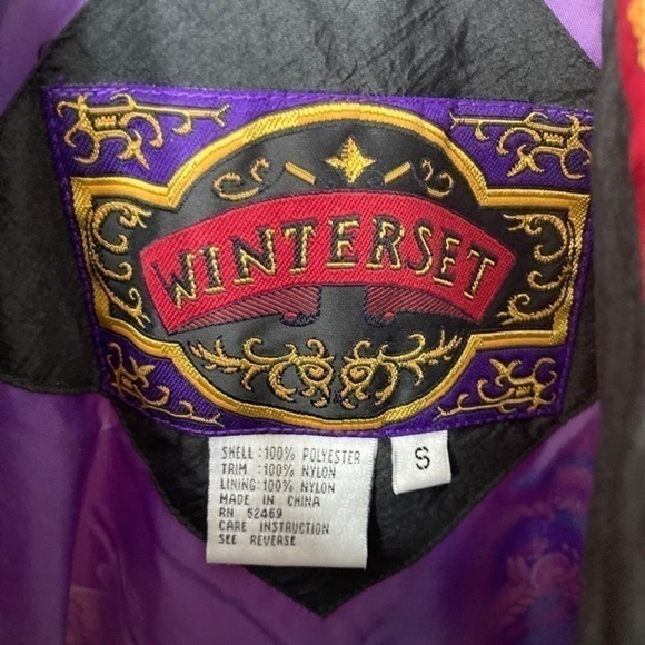 Winterset | Vintage 90s Gilded Hollywood Regency Maximalist Windbreaker Jacket - Picture 5 of 6